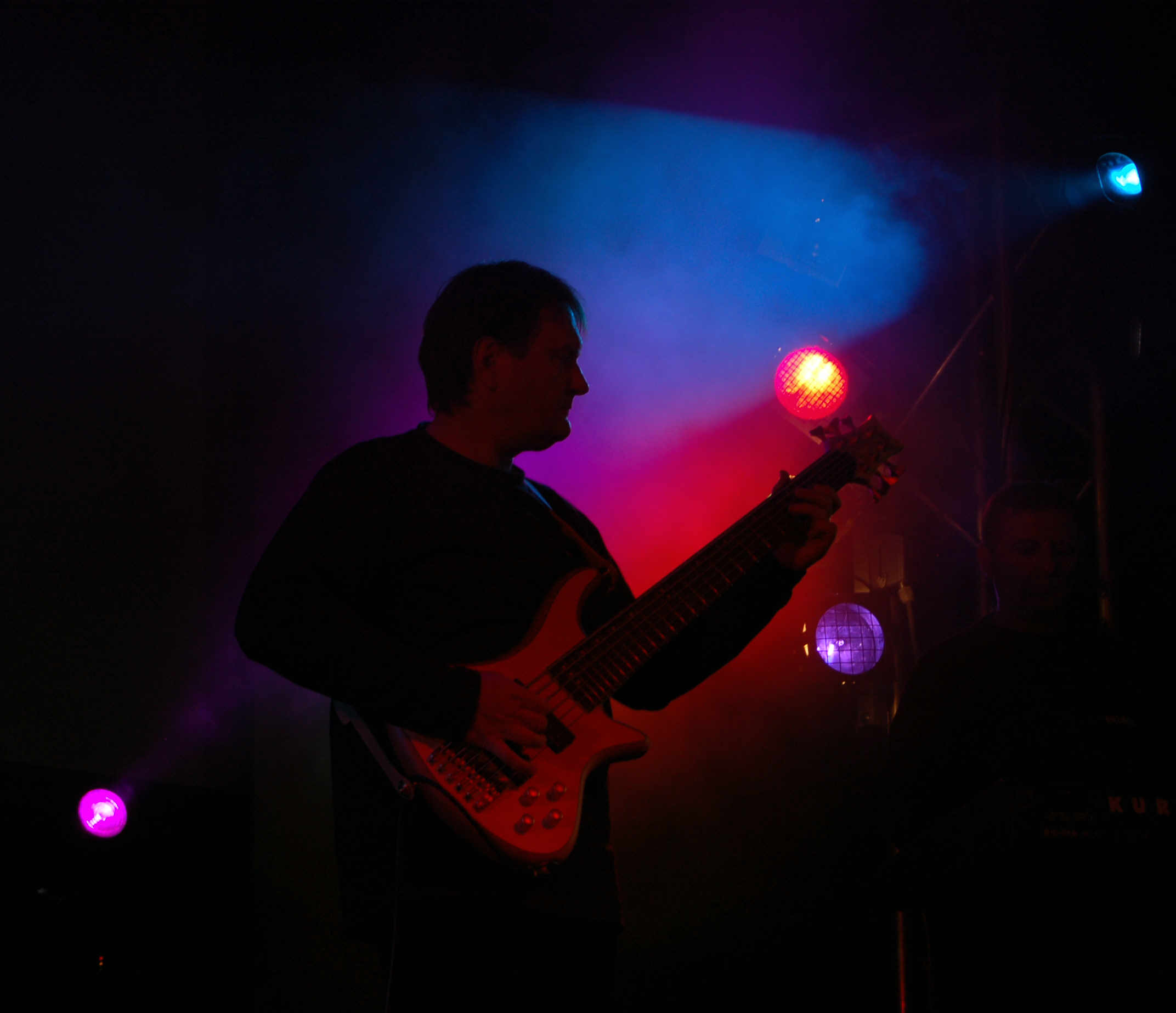 Sándor Pocsai on bass guitar